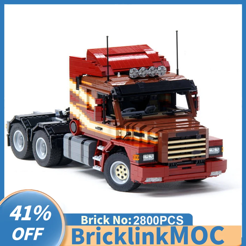 2800PCS MOC RC scanied T143M 6x4 Engineering Container Tractor Truck Tower Head model creative ideas Toy Gift technology Blocks