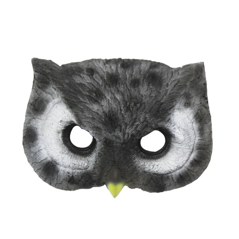 Halloween Full Face Owl Mask PU Material Animal Carnival Mask for Woman Costume Party Cosplay Props Performance Accessories