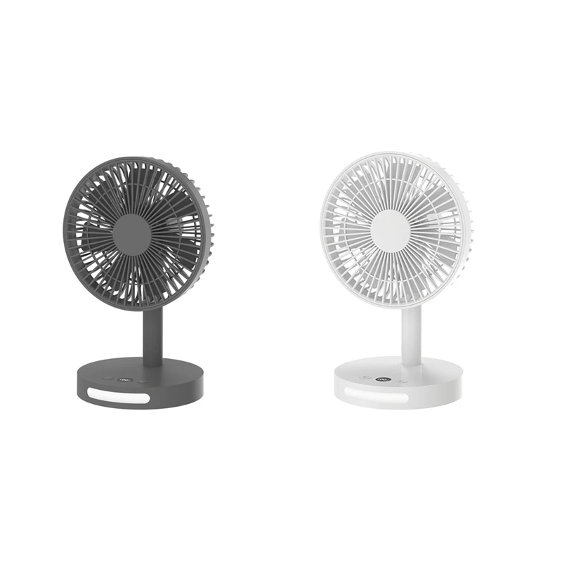 Summer New Desktop Small Fan Usb Home Smart Digital Display Office Mini Desktop Night Light Electric Fan