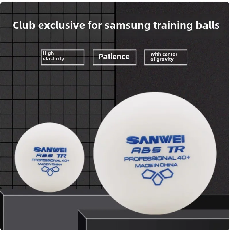 100 pcs Sanwei New Materials Plastic Table Tennis Ball Ping Pong Racket Balls Abs 40+ for Robot  Raquetas De for Ping Pong club