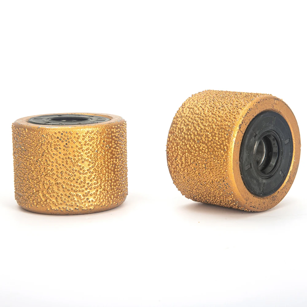 

2Pcs Bush Hammer Diamond Wheel Grinding Roller For Granite Marble Litchi Surface And For Exterior Tiles Concrete Floor Stone