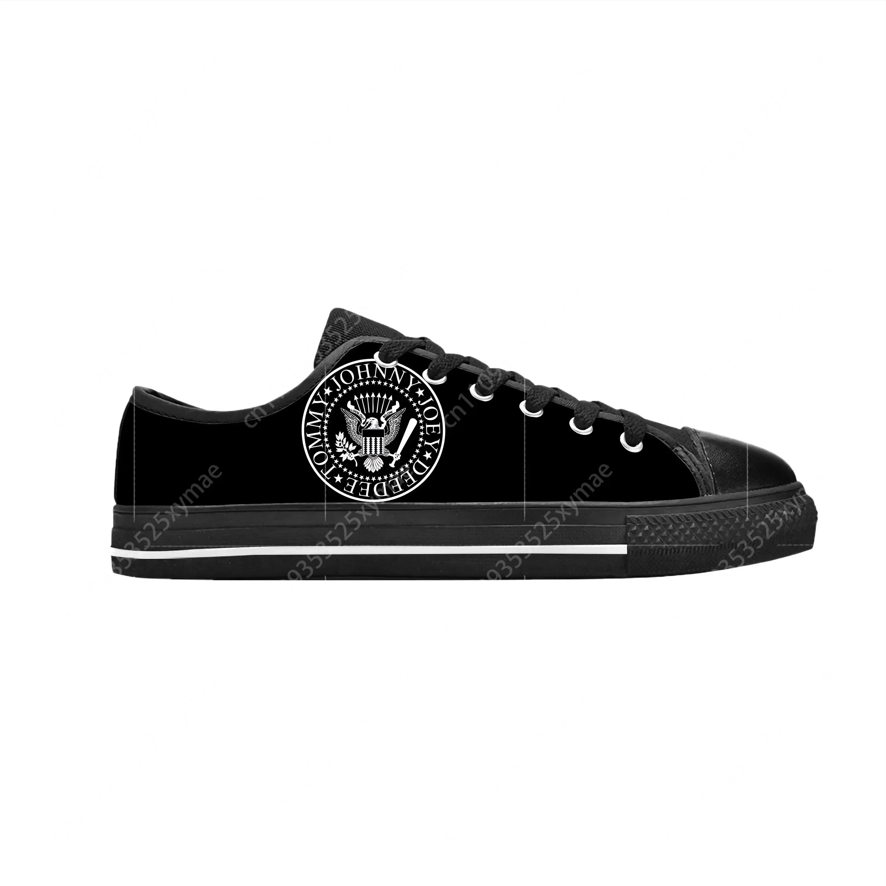 Punk Rock Band Music Singer Ramone Seal Eagle Cool Casual Cloth Shoes Low Top Comfortable Breathable 3D Print Men Women Sneakers