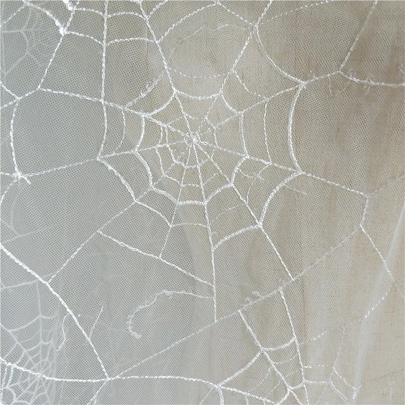 Schwarz und Weiß Spinnennetz Pailletten Spitze Stoff Hochzeitskleid Kinderbekleidung Bühnenkleidung DIY Tuch RS4026 – Detail 9