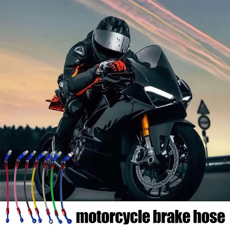 Motorcycle Brake Oil Hose Motorcycle 45 Degree Brake Hose Oil Pipe DIY Enthusiasts Brake Clutch To Enhance Brake Response For