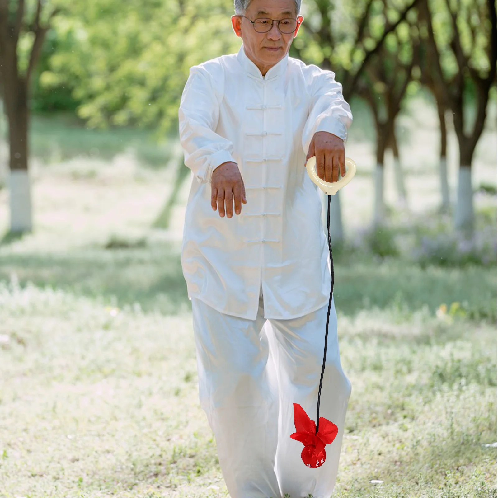 

High Elastic Silicone Fitness Ball Soft Durable Design for Seniors Tai Chi Pilates Square Dance Outdoor Exercise Stability