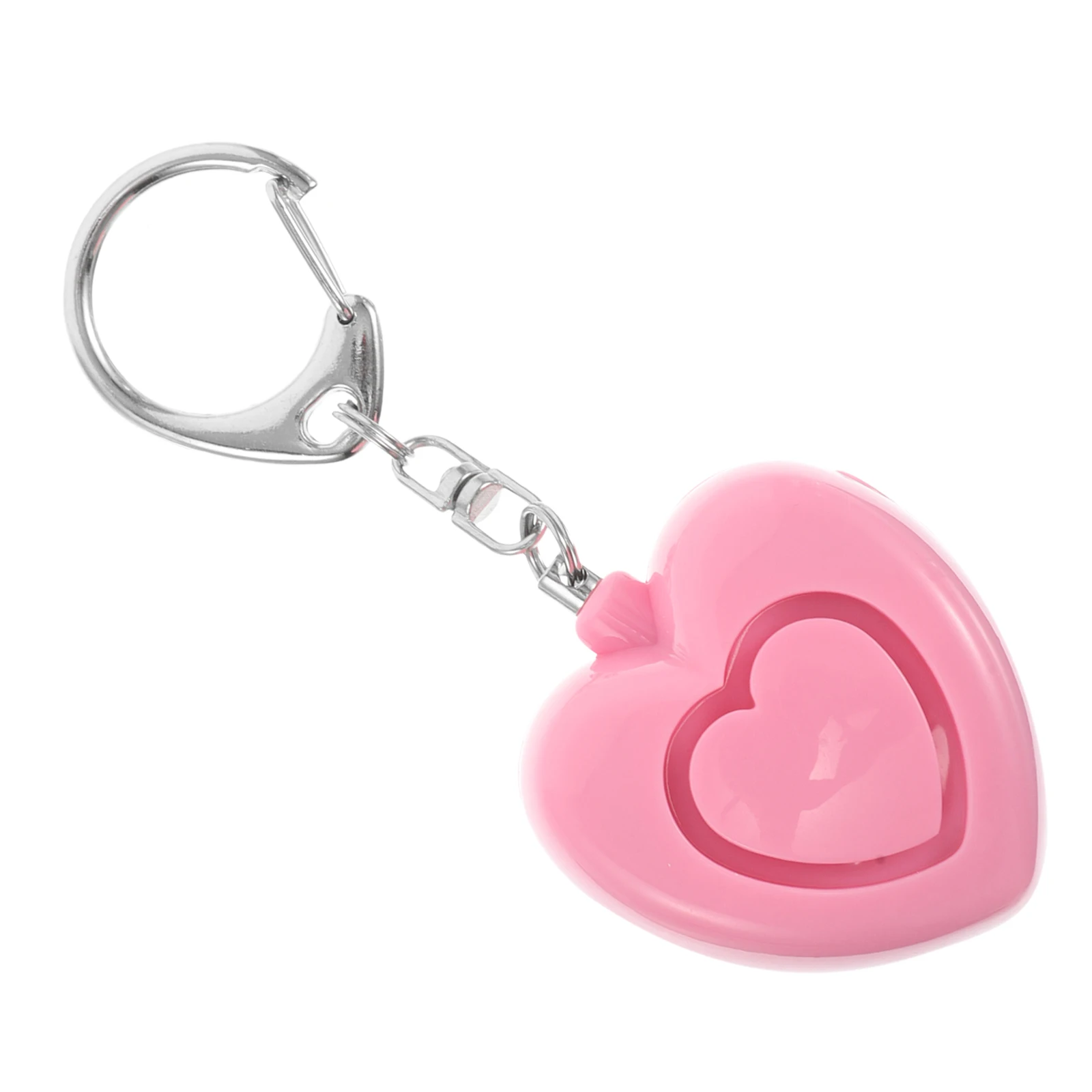 Heart Shaped Personal Alarm High Decibel Safety Device For Women Portable Keychain Emergency Security Outdoor Loud Sound