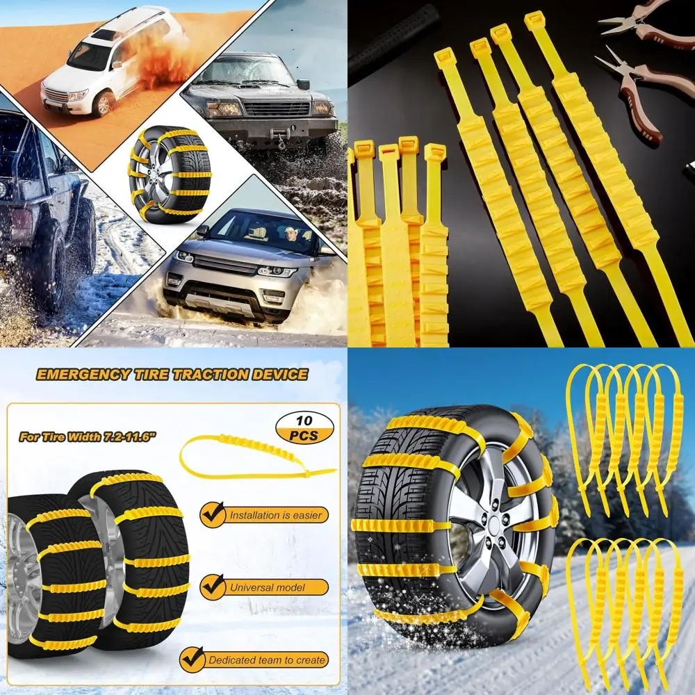 

Цепи для зимних шин Нейлоновые снежные ремни для автомобильных шин Ширина 1,26 дюйма Аварийные противоскользящие цепи для автомобильных шин Универсальная противоскользящая цепь для шин