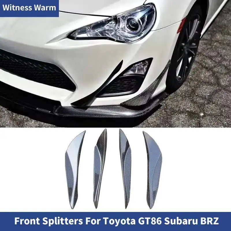 

Front Bumper air knife wind knife Side Splitter For Toyota GT86 Subaru BRZ Carbon Fiber / FRP