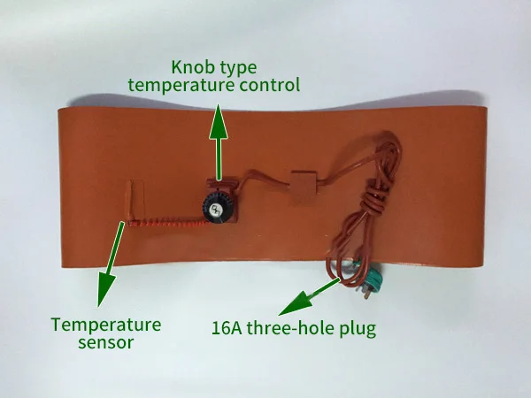 220V 20-200L Silicone Band Drum Heater Blanket Oil Biodiesel Plastic Metal Drum Heater Barrel Gas Tank Knob Temperature Control