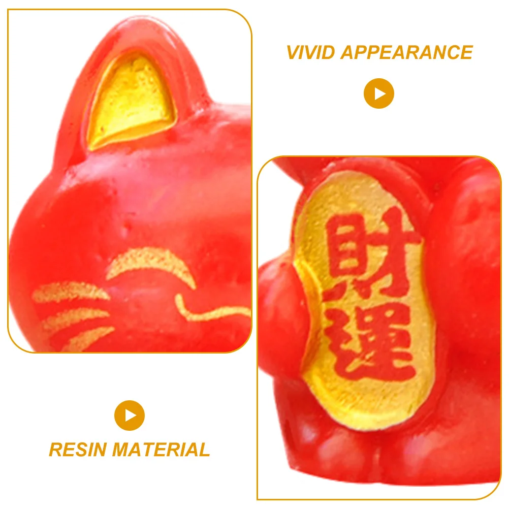 18 قطعة الراتنج مصغرة محظوظ القط الحديقة شرفة ديكور المشهد الصغير تماثيل صغيرة للحيوانات الديكور التماثيل القط #5