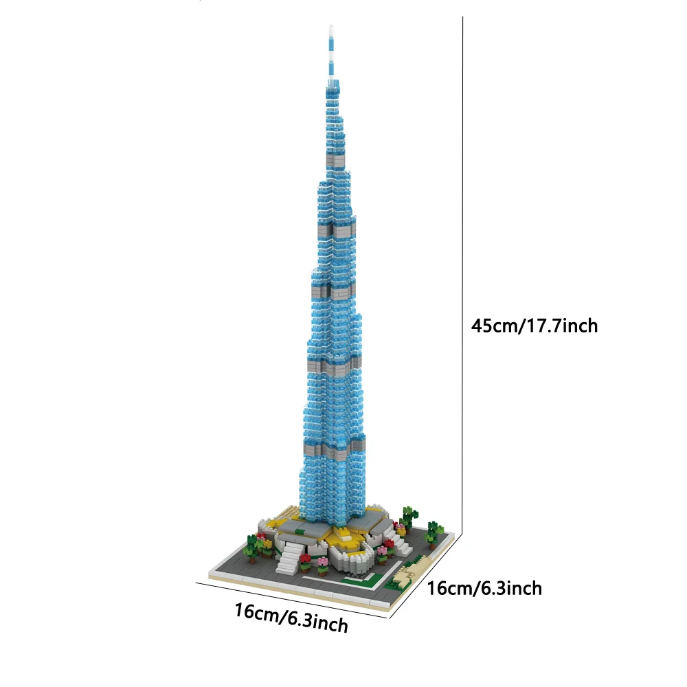 Dubai Skyline Building Block Models Decorations Party Gifts Puzzle Micro Mini Bricks Toys to Exercise Hands-on Skills