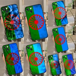 Gypsy Romani Roma Flag Funda For iPhone 15 16 Pro Max 12 13 Mini 11 14 Pro Max XS X XR 15 16 Plus Case