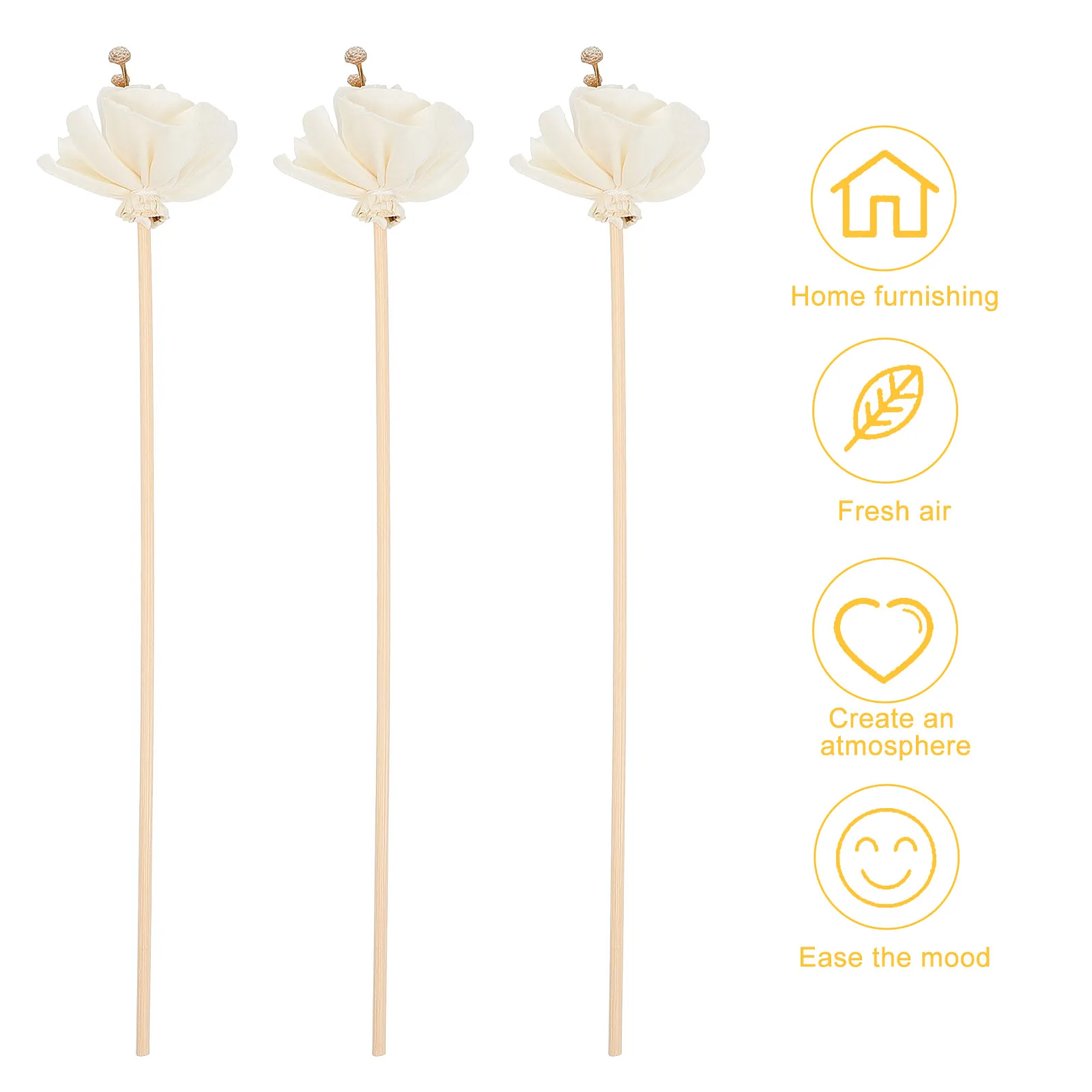 

5Pcs Peony Aroma Rattan Flowers Handmade Natural Fragrance Sticks Home Decoration Diffuser Sticks Perfume Diffuser