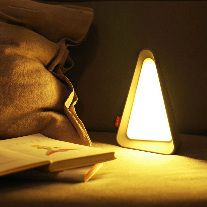 USB recarregável Flip Night Light, Gravity Sensor, Brilho ajustável, Night Feeding Table Lamp