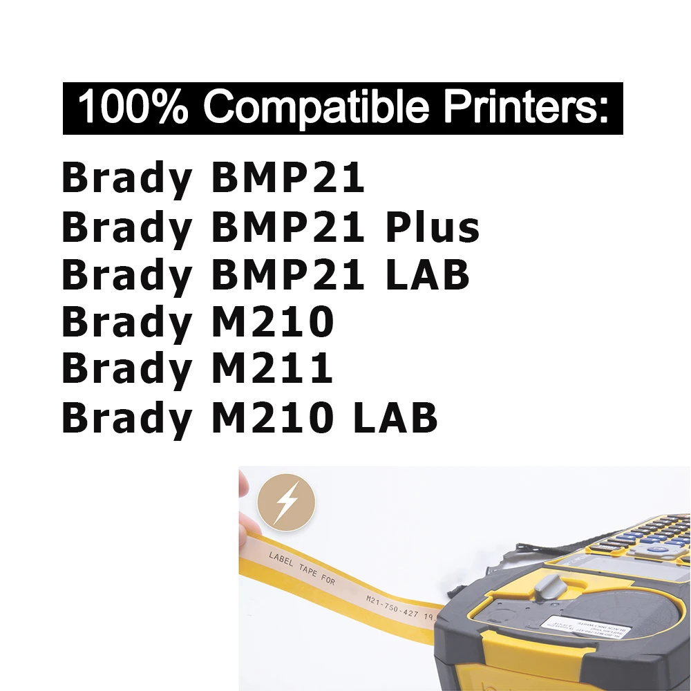 (With Chip) 1PCS Compatible M21-500-595 12.7mmx6.4m(0.5