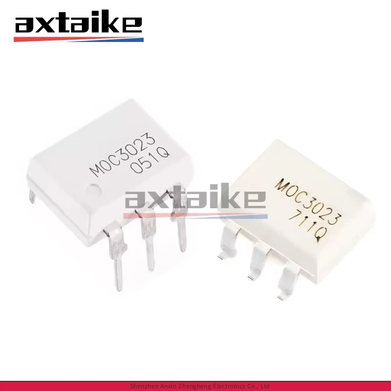 

10PCS MOC3023 SMD-6 DIP-6 MOC3023SR2M MOC3023S-TA1 SOP-6 MOC3023M Random-Phase Triac Driver Output Optocoupler 400 Volt Peak IC