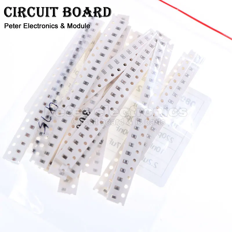 Imagem -05 - Assorted Capacitor Kit Electronic Faça Você Mesmo Amostras Grupo Smd 10pf22uf 16 Valores 20 Pcs 0805 320 Pcs = 16 Valores