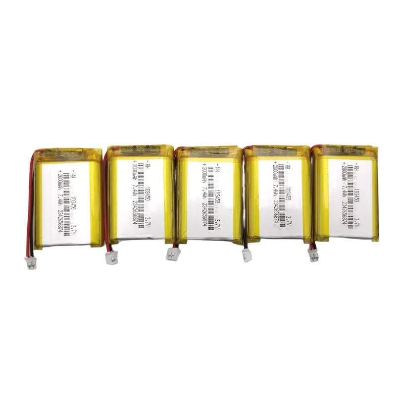 3.7V 2000mAh 103450 Lipo Polymer Lithium Rechargeable Battery for DVD Recorder Headset E-book Camera MP3 GPS Navigator