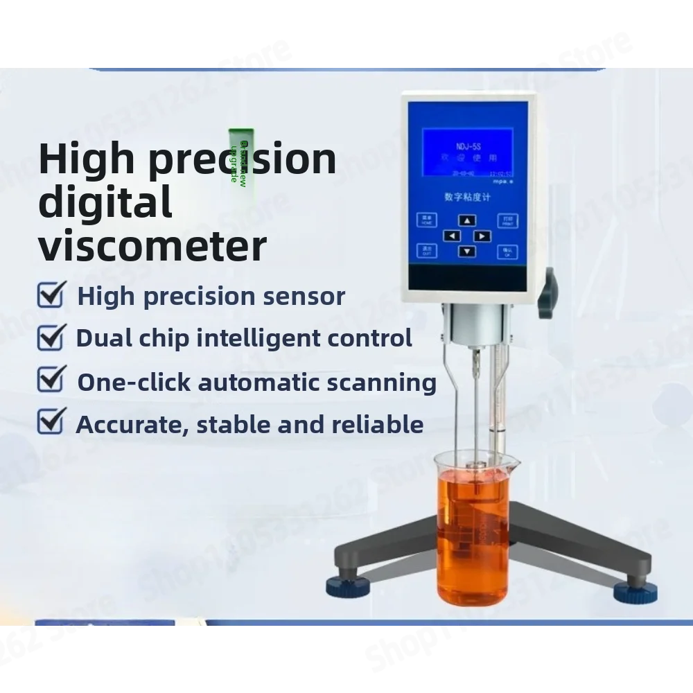 NDJ-8S5S9S High Precision Digital Display Rotary Viscometer Paint Ink Glue Asphalt Viscosity Detection
