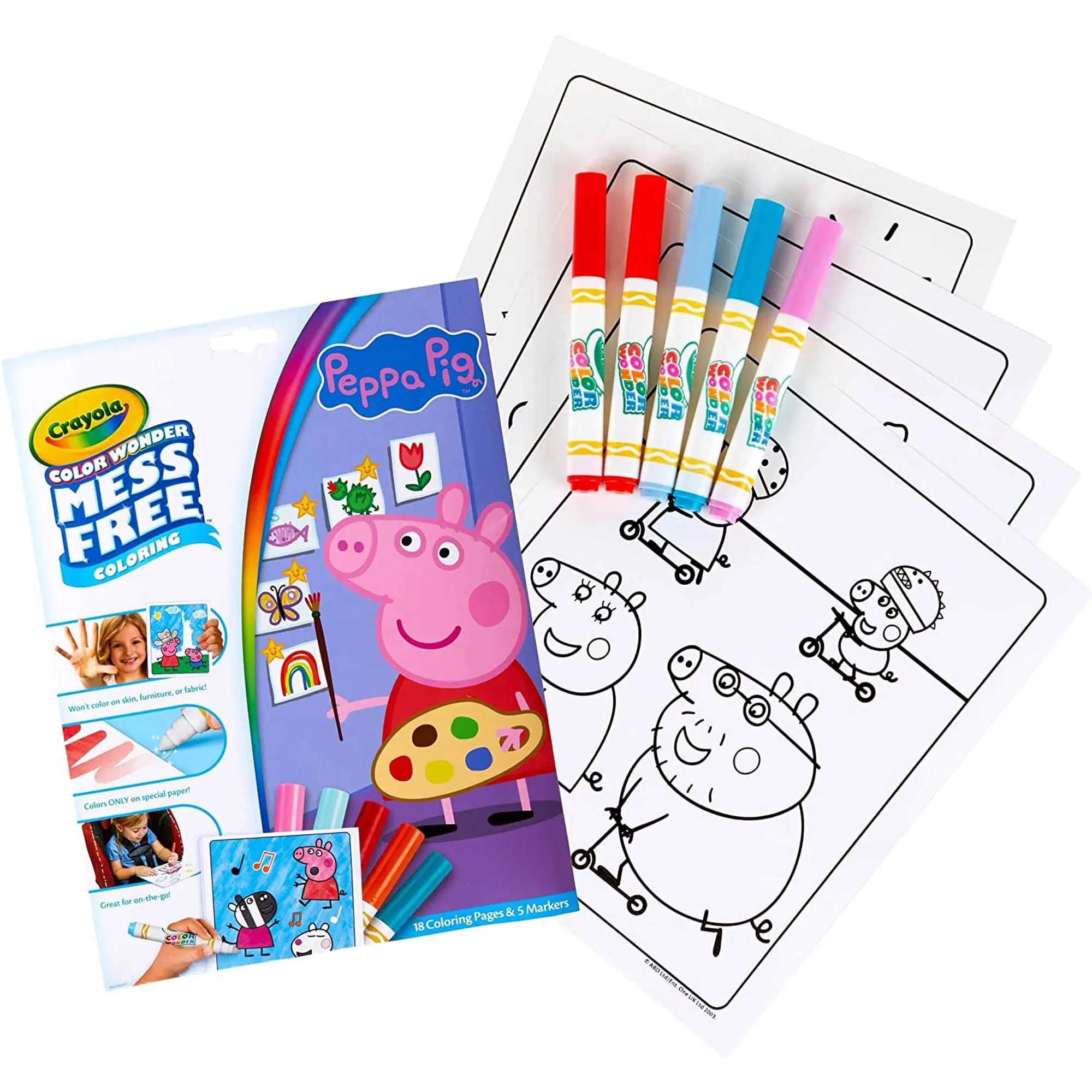 Crayola Peppa Pig Wonder Mess Free Coloring Set Book, Gift For kids