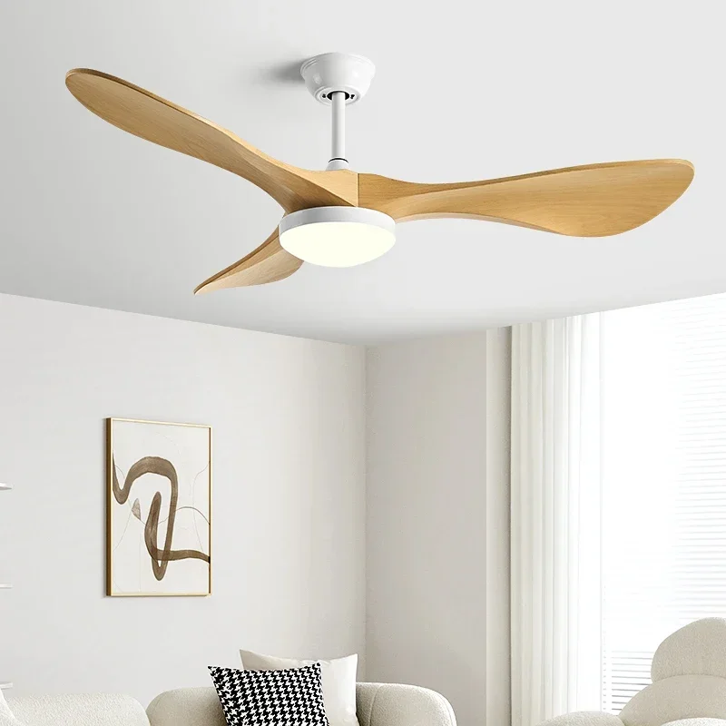 Electric Fan Household Ceiling Fan With Light And Control 220V Modern Simplicity 52Inch Strong Wind Ceiling Fan Light Restaurant