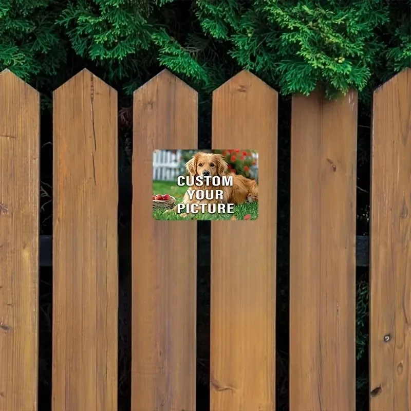 Bar Office Indoor Outdoor Wall Art [2D Flat] 20x30cm 8x12 Inch Customizable Metal Plaque Custom Photo Logo Easy Hang No Power On