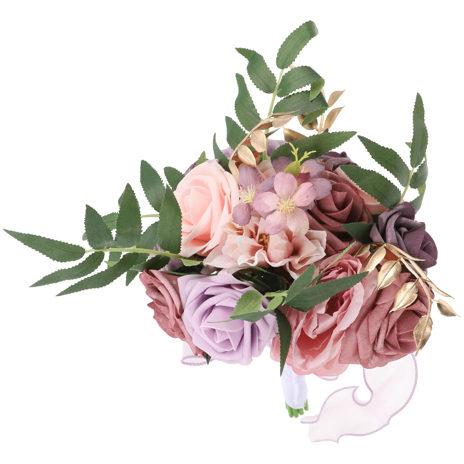 

1 Piece Romantic Artificial Rose Wedding Bouquet Bridal Holding Flower for Bride Rustic Farmhouse Home Decor Table Centerpiece