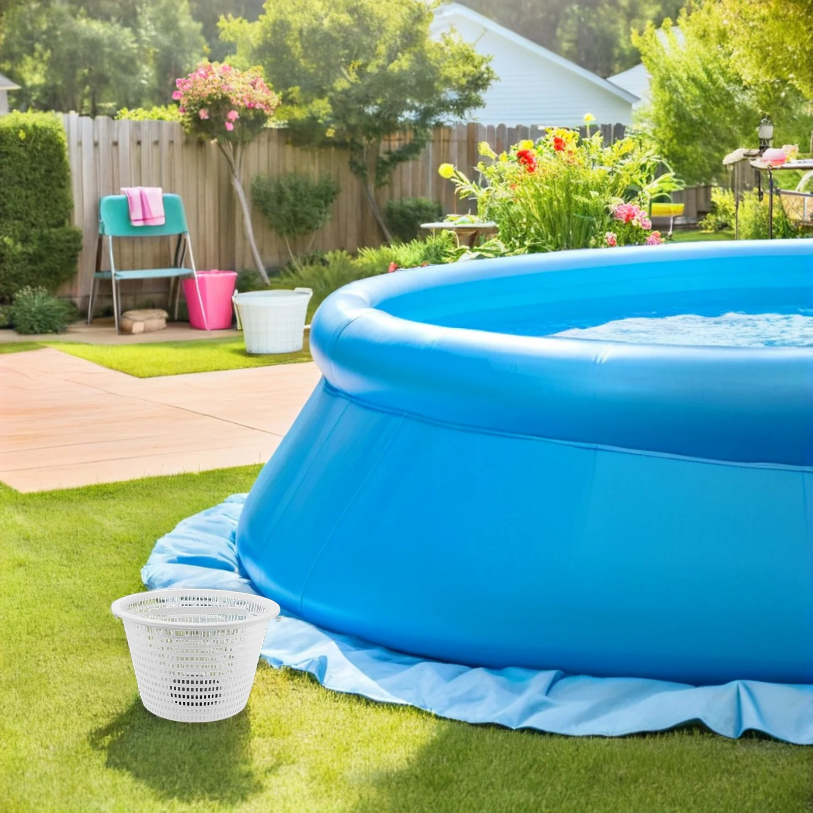 سلة مقشدة حمام السباحة 8.1 بوصة متوافقة مع Sp1070 ذات سعة عالية ومتينة بديلة لسلة مرشح حطام أوراق حمام السباحة