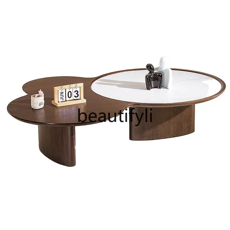 

Wabi-Sabi Style Modern Irregular Cloud Coffee Table for Home Creative Living Room High-End Rock Plate Coffee Table
