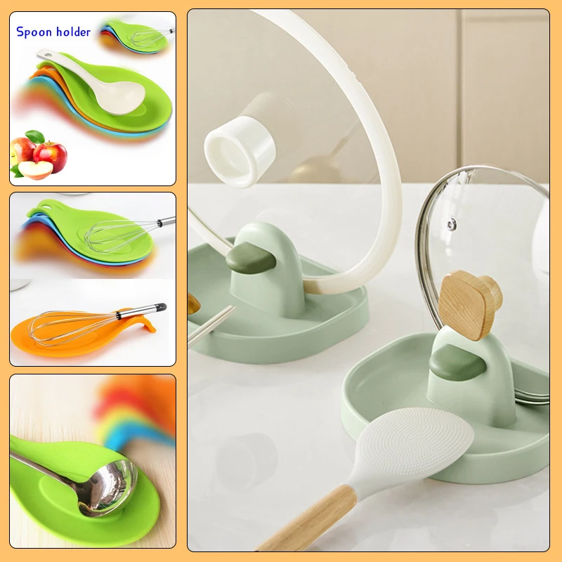 

Creative Kitchen Pot Shovel Rack Holder Household Soup Spoon Pad Chopsticks Pot Cover Storage Rack Storage Shelf