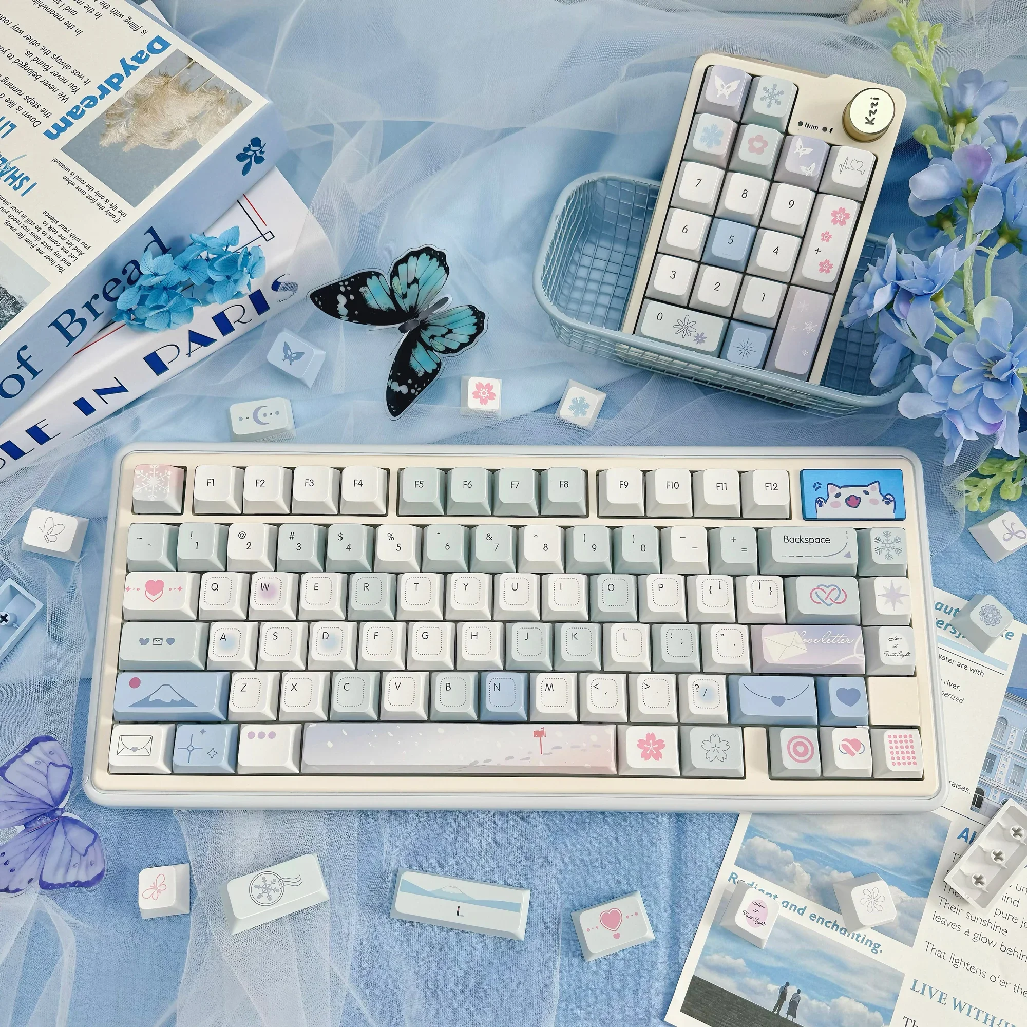 Kasugi Puppy Original 95/118 Tombol Sublimasi Mechanical Keyboard Keycaps