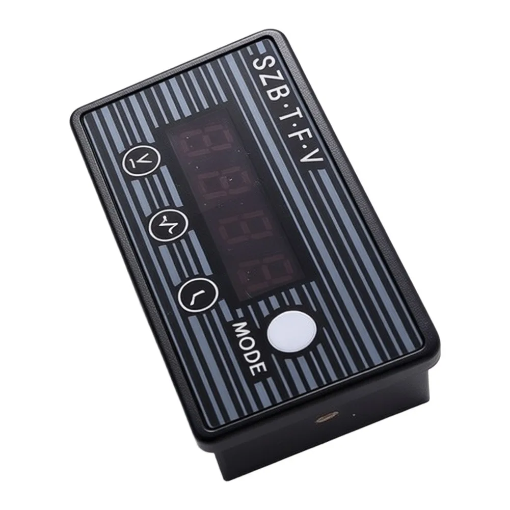 Generator Panel Meter 402C Showing Voltage For Frequency and Hour Metrics with Red LED Visibility for Low Light