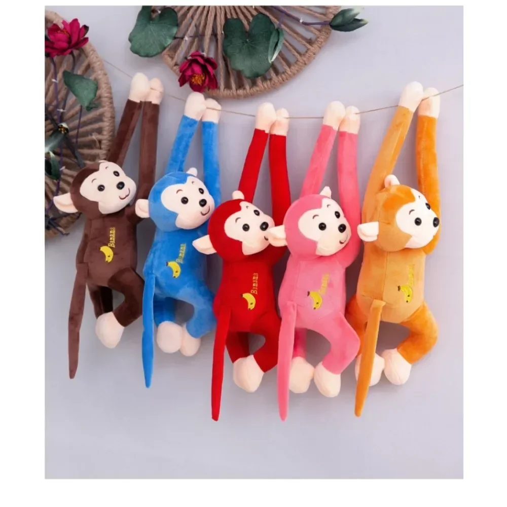 45cm Long arm monkey plush toy cute banana monkey hanging monkey curtain doll plush doll monkey