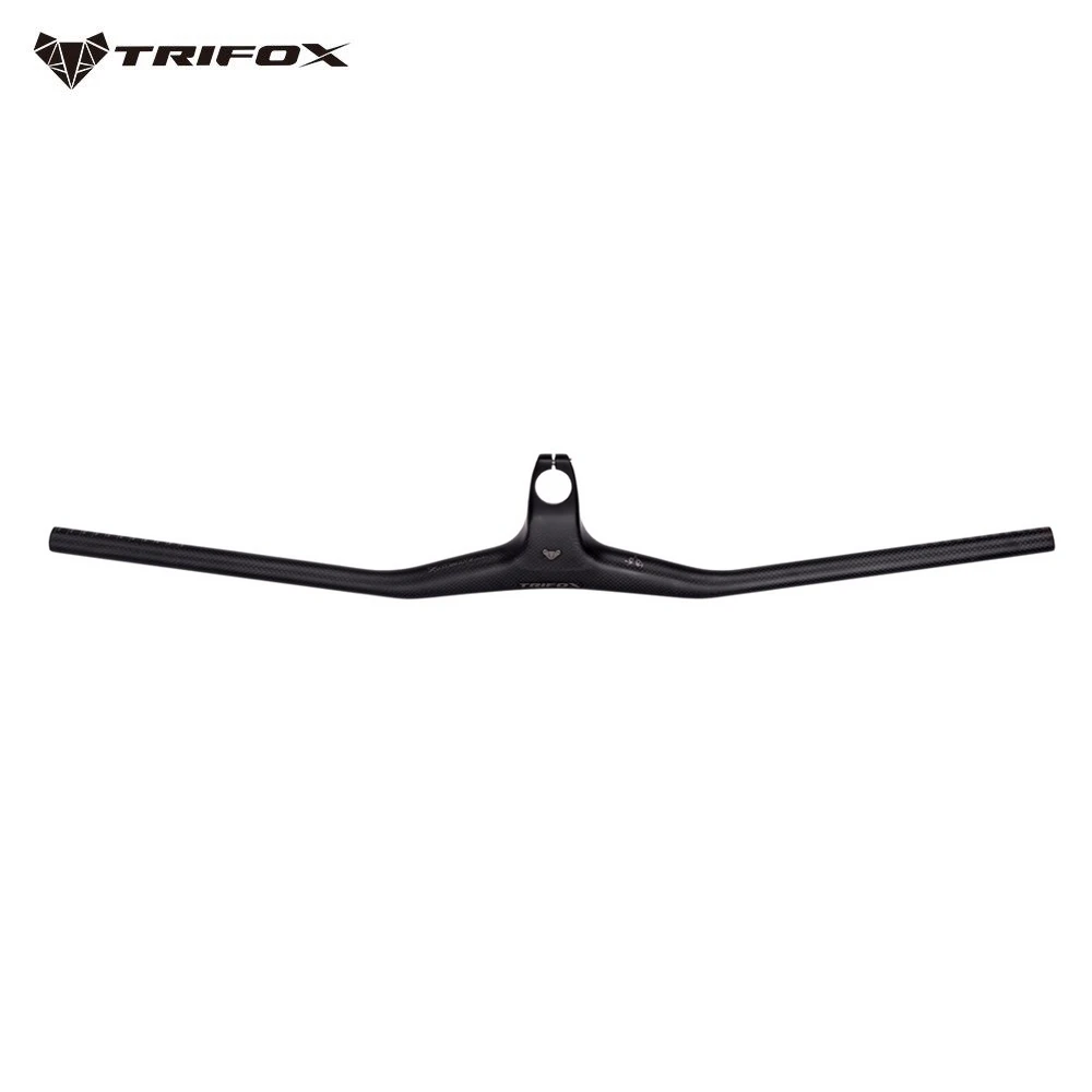 TRIFOX Carbon Fiber MTB Bicycle Integrated Handlebar With Stem -17 Degree 80*740/800mm Mountain Bike Parts