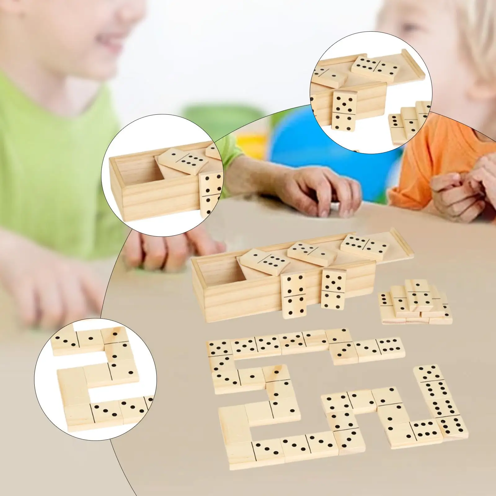 

Dominos Set Party Favors Gift Building Toppling Stacking Development Logical Thinking for Adults Classroom Children Party Kids