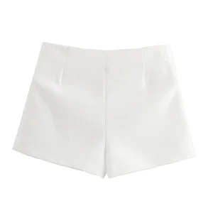 Traf-mini weibliche rosa und weiße Rock, Kurve, kurze Schlitz, geteilt, hohe Taille, Sommer, Mode, 2022 10 Hauptverkäufe Kurzrockparty - №5