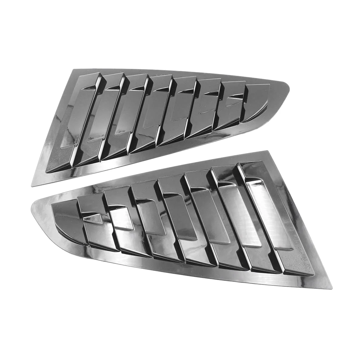 

2Pcs Glossy Black Rear Window Side Vent Louvers Cover Shield Decoration Sticker for Ford Mustang 2015 2016 2017 2018