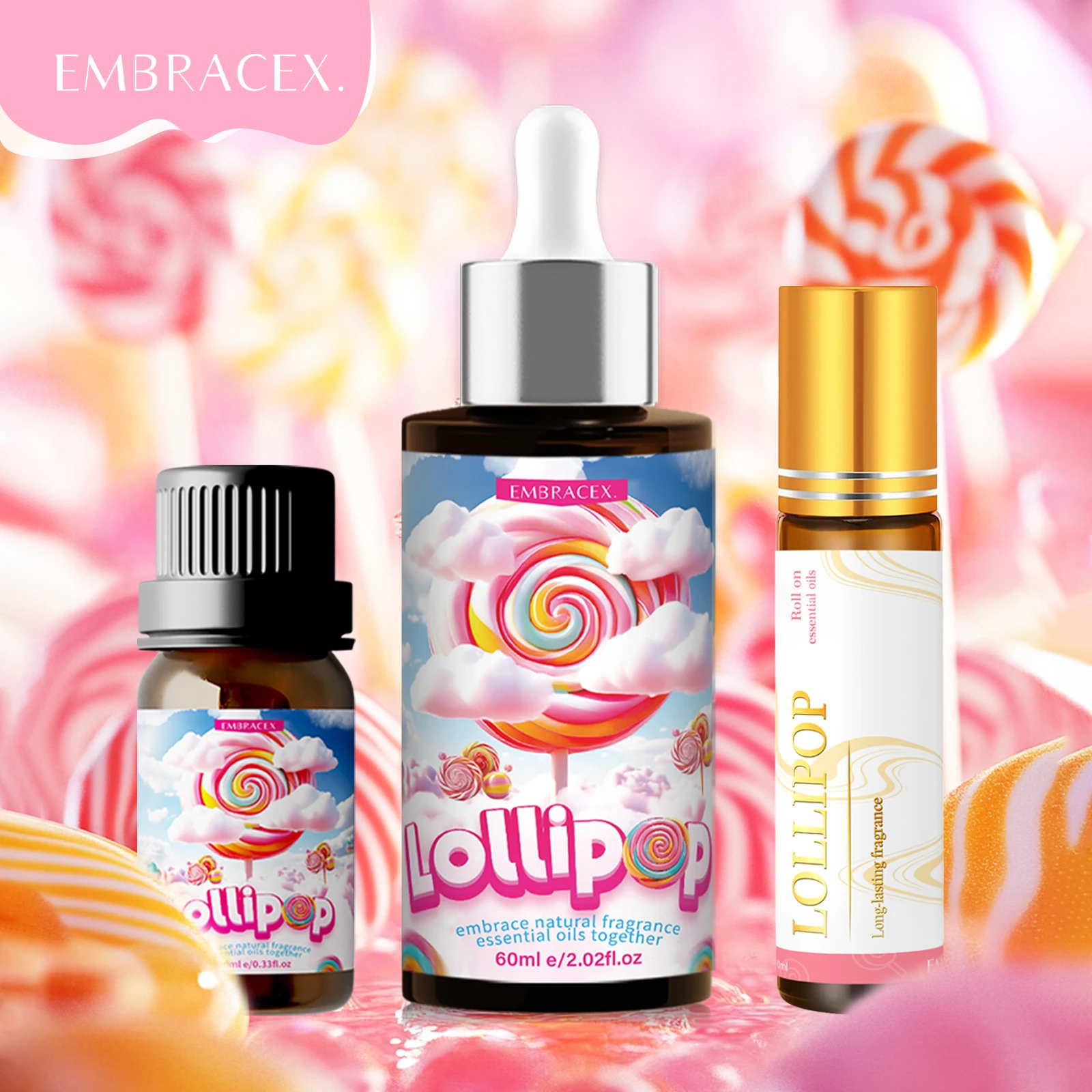 3PC/2PC/1PC 10ml 60ml Lutscher Ätherische Öle Roller Ätherisches Öl Süße lebensmittel notizen DIY hautpflege Kerze, Der Diffusor Geschenke