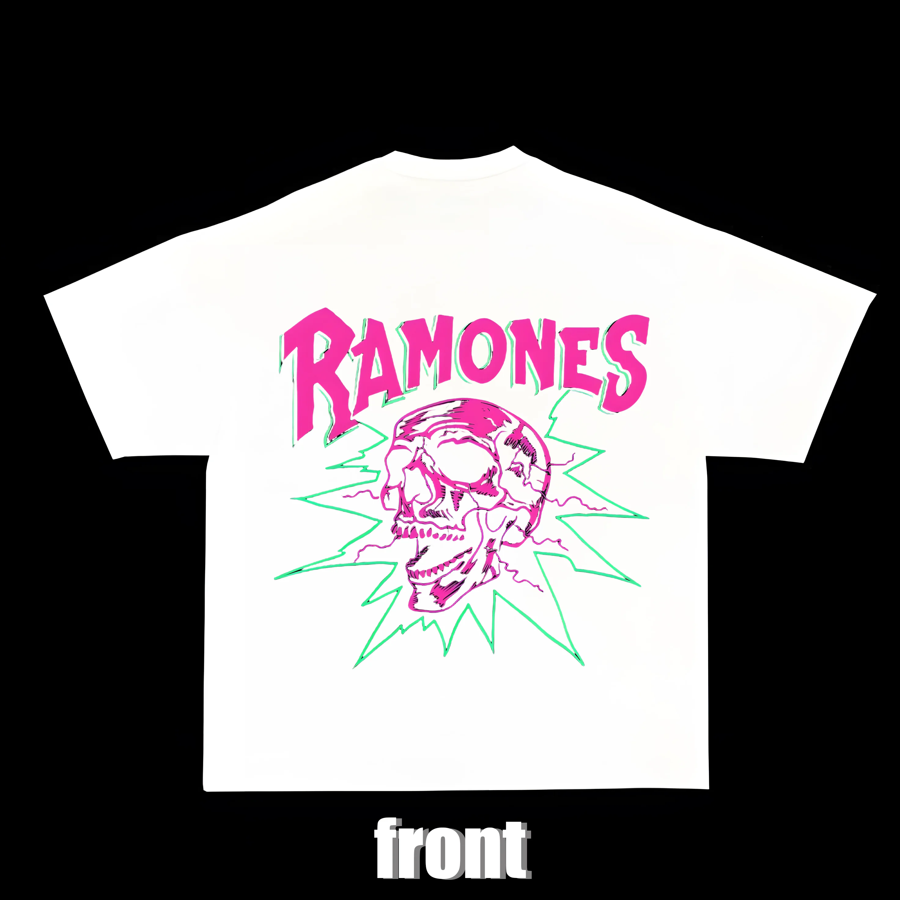 

Y2k American Summer Men's and Women's Oversized T-shirt High Quality Short Sleeve T-shirt Skull Pattern Printed Cotton Loose