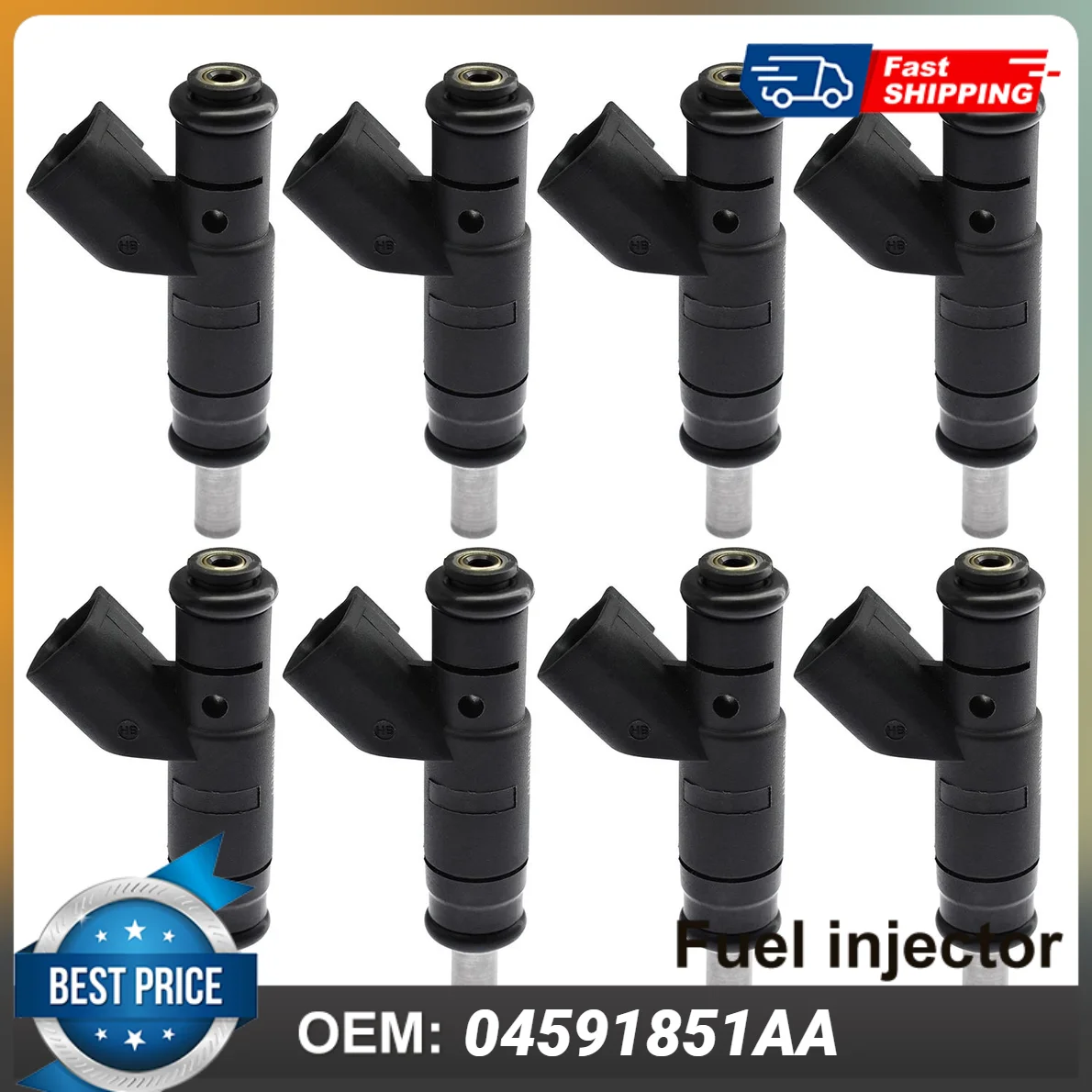 

8PCS Fuel Injector 04591851AA 04591-851AA For CHRYSLER, CHARGER, DAKOTA, DURANGO, MAGNUM, RAM, COMMANDER, GRAND CHEROKEE