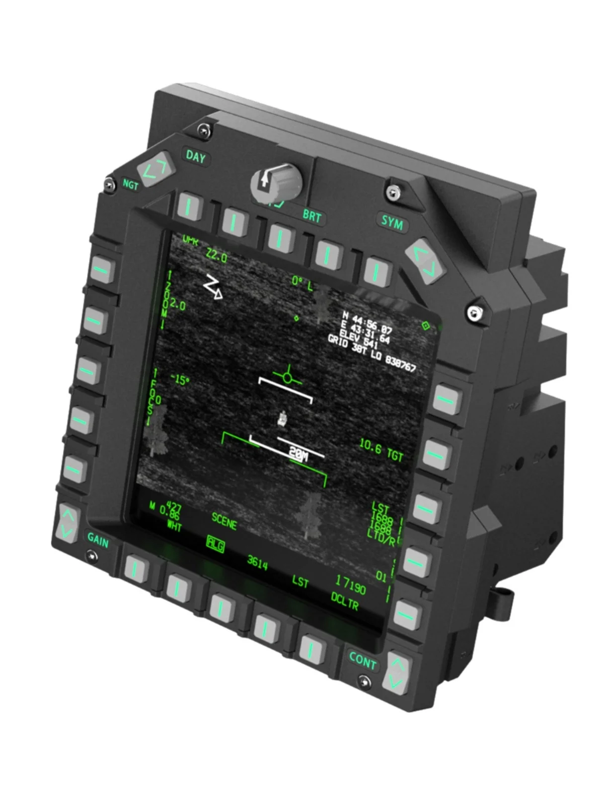 DCS MFD multi-function panel, flight simulation peripherals