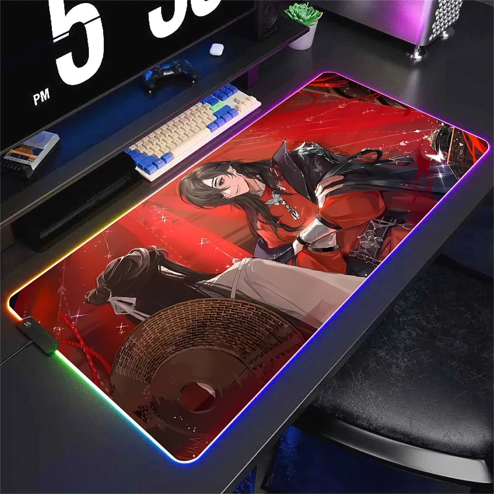 RGB Tian Guan Ci Fu Mouse Pad Office Waterproof Mousepad Gaming Speed Keyboard Pads Table Carpet Computer Gamer Extended Deskmat