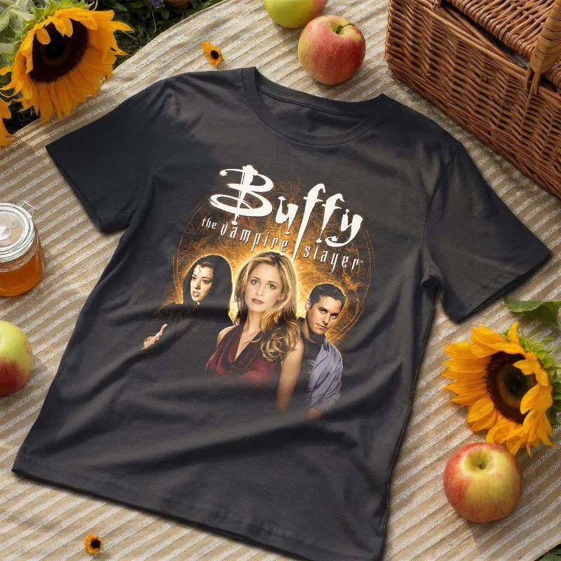 Vampire Hunter Buffy T-shirt | Buffy Poster Unisex T-shirt Suitable for All Seasons Trendy Retro Harajuku Style T-shirt