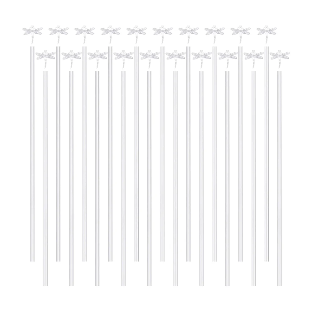 

20 set Acrylic Transparent Plant Stakes Weather Resistant Stem Support Pole Easy Install Garden Accessories For Vine Indoor