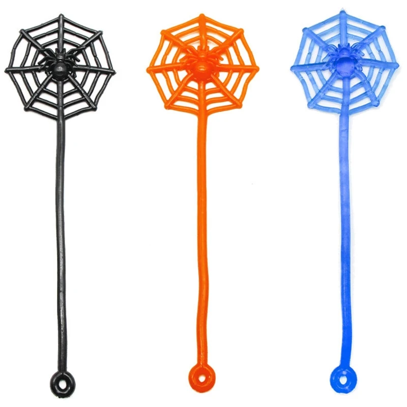 N80C Hand Throw Toy Wall Sticking Spiderweb Toy Adult Pressure Relieve Gadget