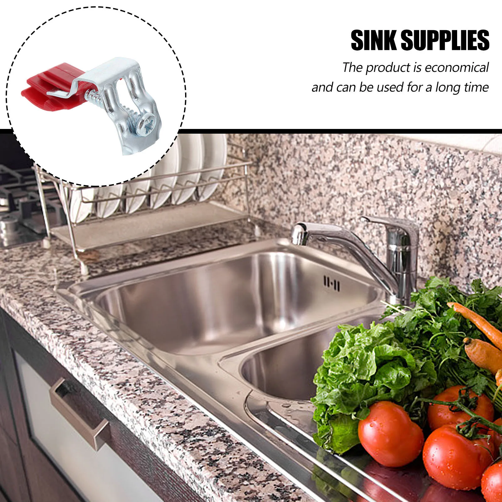 

10 Pcs Kitchen Sink Mounting Clips 50x25x18MM Durable Easy Installation Bow Shaped Accessories Kitchen Tools Wash Basin Parts