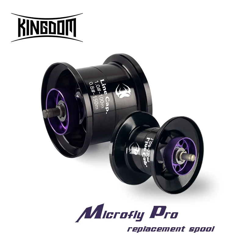 Kołowrotek Kingdom Fishing Micro Monster Pro z płytką szpulą, wykonany ze stopu aluminium, wysokiej jakości akcesoria wędkarskie.