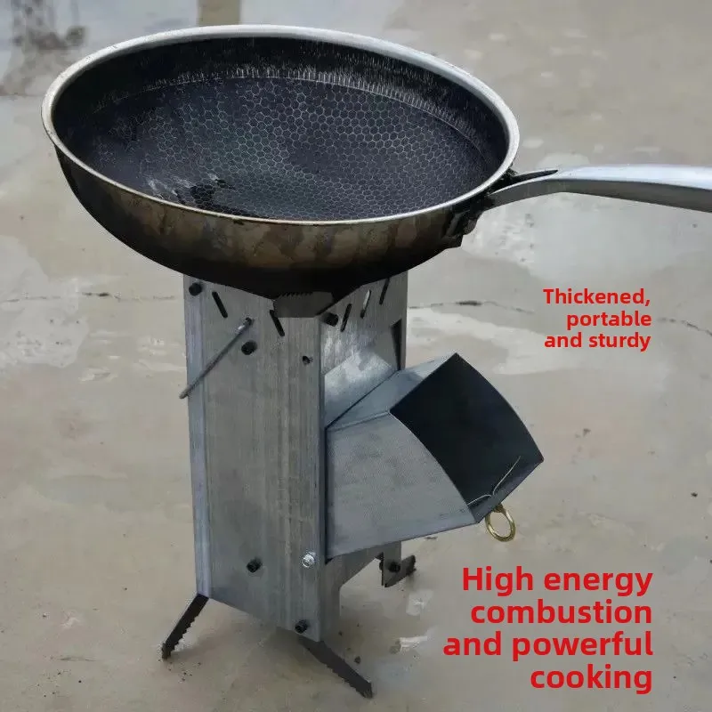 Estufa Portátil Plegable para Acampar al Aire Libre, Estufa Multifuncional para Calentar, Estufa de Leña para Picnic, Equipo para Barbacoa de Picnic