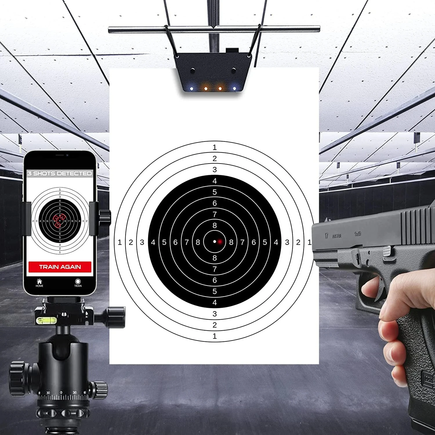 Hunting 9mm Dry Fire Training Laser Bullet Boresighter For G17 G19 G43 380 ACP .223Rem 40S&W Cartridge Red Laser Bore Sight