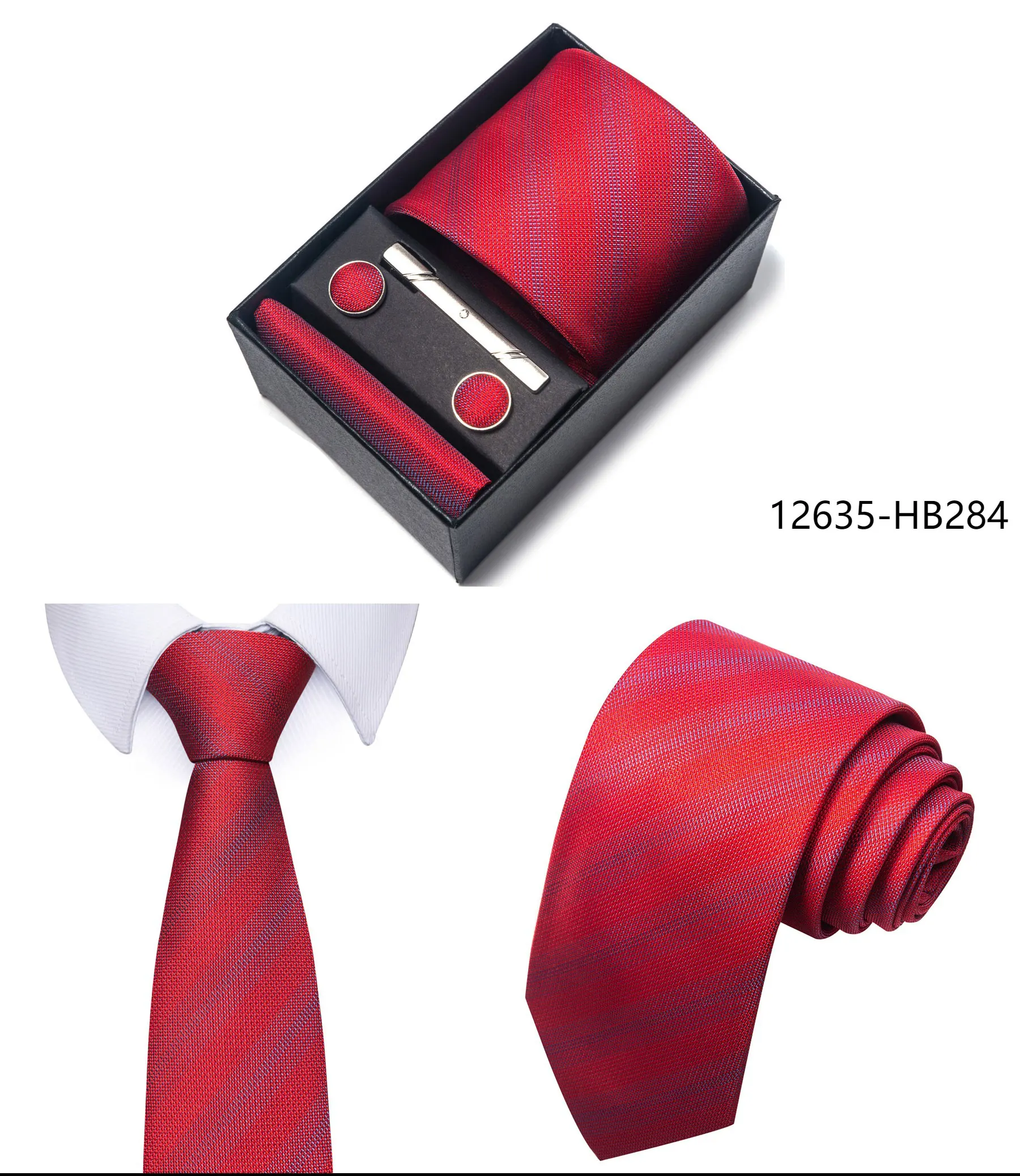 High Grade Holiday Gift Box Brand 8 cm Blue Paisley Tie Handkerchief Cufflink Set Men Necktie Clothing Accessories Birthday Gift